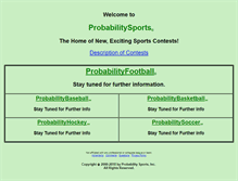 Tablet Screenshot of probabilitysports.com